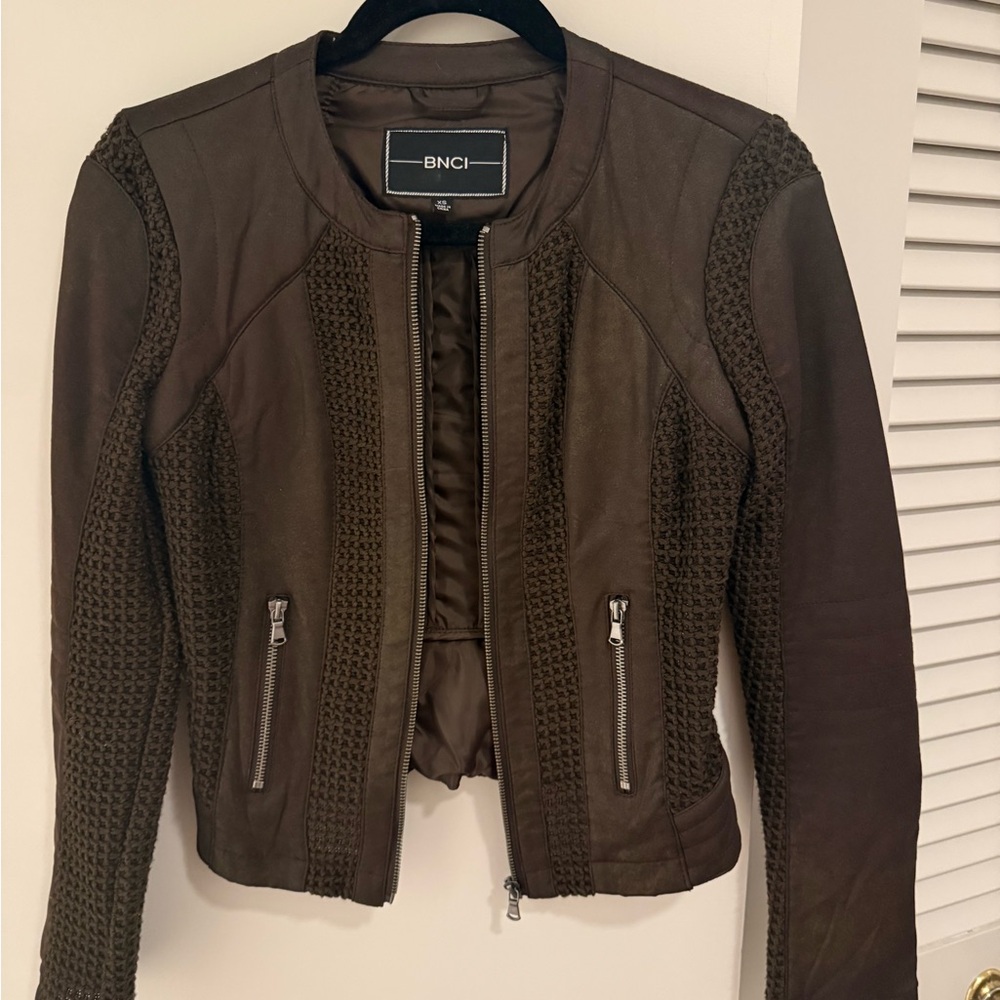 BNCI Women's Brown Bomber Jacket
